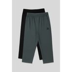 TOMMY LIFE Standart Fit 2li Paket Siyah-Haki Erkek Kapri - 83102