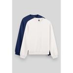 Tommy Life Standart Fit Basic O Yaka 2li Paket Ekru-parlament Erkek Sweatshirt - 88053 Ekru - Mavi