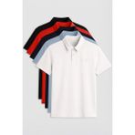 Tommy Life Standart Fit Basic Polo Yaka 5li Paket Erkek T-Shirt - 87768 - 001-Renkli - XL