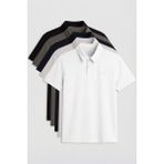 Tommy Life Standart Fit Basic Polo Yaka 5li Paket Erkek T-Shirt - 87768 - Renkli - 2XL