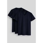 TOMMY LIFE Standart Fit Basic V Yaka 3lü Paket Lacivert Erkek T-Shirt 87912