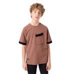 TOMMY LIFE Tarçın Pamuklu Yumuşak Dokulu Oversize Cep Detaylı Erkek Çocuk T-Shirt, 8-9 Yaş
