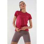 TOMMY LIFE Viva Kırmızı Basic Kısa Kol Standart Kalıp O Yaka Kadın T-Shirt - 97144