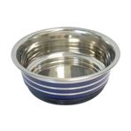 Tommy Renkli Kaydırmazlı 17 cm Köpek Çelik Mama Kabı