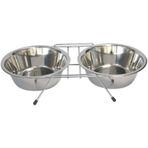 Tommy VM2700C 700+700 ml Ayaklı İkili Kedi Köpek Mama Su Kabı