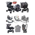 Tommybaby 9 Parça Bebek Çeyiz Seti Bebek Arabası Puset Beşik Yürüteç Ana Kucağı Kanguru Bebek Bakım Çantası
