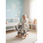 Tommybaby Egitici Peluş Sallanan At Ahsap Sallanan At Fildişi