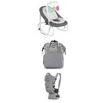 Tommybaby Füme Premium 3'lü Set-Ana Kucağı Çanta Kanguru