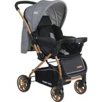 Tommybaby TB-980 Gri Gold Çift Yön Lüx Bebek Arabası Puset