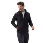 Tommylife 88050 Siyah Fermuarlı Dik Yaka Su ve Rüzgar Geçirmez Softshell Erkek Mont