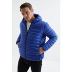 Tommylife 88167 Saks Fermuarlı Standart Kalıp Soğuğa Dayanıklı Şişme Erkek Mont