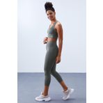 Tommylife 95283 Çağla Yüksek Bel Toparlayıcı Çapraz Sırt Detaylı Slim Fit Kadın Tayt Takım