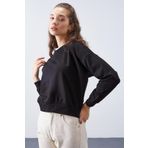 Tommylife 97114 Siyah Kadın Sweatshirt