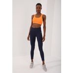 Tommylife 97120 Neon Oranj Sırt Detaylı Dar Kalıp U Yaka Kadın Spor Büstiyer
