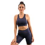 Tommylife Antrasit Yüksek Bel Toparlayıcı Slim Fit Büstiyer Biker Kadın Tayt Takım