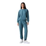 TOMMYLIFE Basic Pamuklu O Yaka Oversize Lastik Paça Kadın Eşofman Takım - 95287