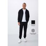 TOMMYLIFE Bej Kompakt Pamuklu Kalın Pürüzsüz Dokulu Kapüşonlu Comfort Fit Erkek Eşofman Takım - 85262