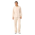 TOMMYLIFE Bej Yumuşak Dokulu Kapüşonlu Oversize Kadın Eşofman Tunik Takım - 95348