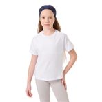Tommylife Beyaz Pamuklu O Yaka Oversize Fit Basic Kız Çocuk T-Shirt - 75182