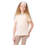 Tommylife Ekru Pamuklu O Yaka Standart Fit Basic Kız Çocuk T-Shirt - 75177