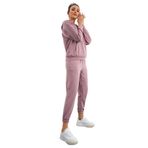 Tommylife Gri Melanj Kapüşonlu Kanguru Cep Oversize Lastik Paça Kadın Eşofman Takımı