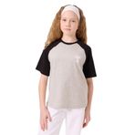 Tommylife Gri Melanj O Yaka Pamuklu Baskılı Oversize Fit Kız Çocuk T-Shirt - 75179