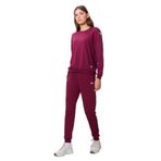 TOMMYLIFE Haki Kompakt Pamuklu Kalın Pürüzsüz Dokulu O Yaka Oversize Fit Kadın Eşofman Takım - 95341