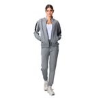 TOMMYLIFE İndigo Kompakt Pamuklu Kalın Pürüzsüz Dokulu Kapüşonlu Oversize Fit Kadın Eşofman Takım - 95343