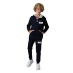 TOMMYLIFE Lacivert Pamuklu Kalın İçi Tüylü Yumuşak Dokulu Standart Fit Baskılı Erkek Çocuk Eşofman Takım - 112