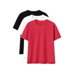 TOMMYLIFE Oversize Fit Basic O Yaka 3lü Paket Siyah Kadın T-Shirt 97285