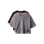 TOMMYLIFE Oversize Fit O Yaka 2li Paket Siyah-Beyaz Kadın T-Shirt - 97284