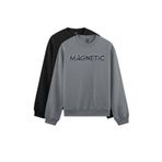 TOMMYLIFE Rahat Form O Yaka 2li Paket Siyah Erkek Sweatshirt - 88020