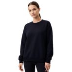 TOMMYLIFE Siyah Basic O Yaka Oversize Kadın Sweatshirt - 97053
