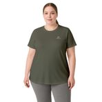 TOMMYLIFE Siyah Baskılı O Yaka Rahat Form Battal Büyük Beden Kadın T-Shirt - 97308