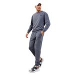 TOMMYLIFE Siyah Casual O Yaka Lastik Paça Pamuklu Erkek Oversize Eşofman Takımı - 85120