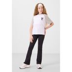 Tommylife Siyah Esnek Standart Fit Basic Performans İspanyol Paça Kız Çocuk Tayt - 75193 Siyah