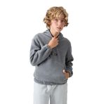 TOMMYLIFE Siyah Kalın Yumuşak Dokulu Standart Fit Nakışlı Polar Erkek Çocuk Sweatshirt - 11230