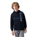 TOMMYLIFE Siyah Pamuklu Kalın İçi Tüylü Yumuşak Dokulu Standart Fit Baskılı Erkek Çocuk Sweatshirt - 11239