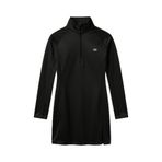 TOMMYLIFE Siyah Yarım Fermuarlı Dik Yaka Standart Kalıp Kadın Sporcu Tunik - 97309