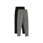 TOMMYLIFE Slim Fit 2li Paket Siyah Kadın Kapri Tayt - 93097