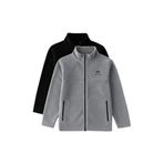 TOMMYLIFE Standart Fit 2li Paket Siyah-Gri Melanj Erkek Çocuk Polar Sweatshirt - 11223