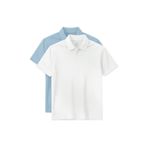 TOMMYLIFE Standart Fit Basic Polo Yaka 2li Paket Siyah-Beyaz Erkek T-Shirt - 87768