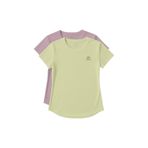 TOMMYLIFE Standart Kalıp O Yaka 2li Paket Gül Kurusu-Limon Kadın T-Shirt - 97144