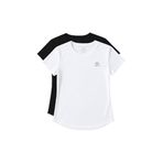 TOMMYLIFE Standart Kalıp O Yaka 2li Paket Siyah-Beyaz Kadın T-Shirt - 97144
