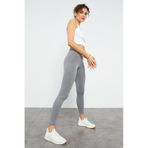 Tommylife Tommy Life Grı Mlnj Yüksek Bel Toparlayıcı Slim Fit Dar Paça Kadın Tayt - 94011 Grimelanj