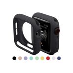 TOMMYWOLF Apple Watch Seri 2 3 4 5 6 7 Se 8 9 Uyumlu 40mm Siyah Önü Açık Yumuşak Silikon Kılıf