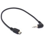 Tomost Açılı 3,5 TRS - Mini USB Kablosu, HERO3, HERO3+ ve HERO4 için 90 Derece 3,5 mm Erkekten Mini 5 Pin Erkek Ses Kablosu (3,5 mm - Mini)