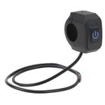 Tomotato 22 mm motosiklet gidon şalteri, su geçirmez motosiklet kornası, far şalteri, evrensel gidon kornası, far, kontrol düğmesi (mavi ışık)