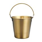 Tomotato 700ml Mini Paslanmaz Çelik Kovalar Küçük Buz Kovası İçecek Şarap Patates Kızartması Tavuk Kanatları Ev Barlar Partiler için Saplı (Altın)