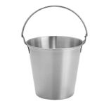 Tomotato 700ml Mini Paslanmaz Çelik Kovalar Küçük Buz Kovası İçecek Şarap Patates Kızartması Tavuk Kanatları Ev Barlar Partiler için Saplı (Gümüş)